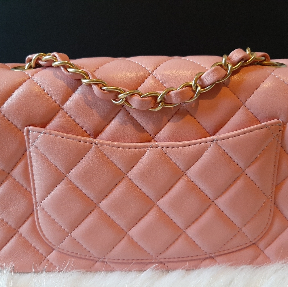 Chanel Mini Rectangular Lambskin Pink - image 4